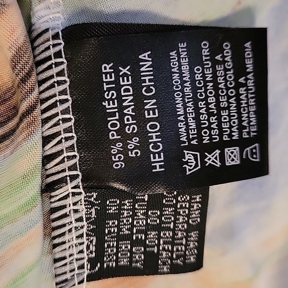 LA MODA BEACH Fairycore Peacock Assymetric Handkerchief Sharkbite Blouse Medium - Picture 9 of 9